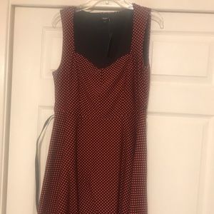 Torrid Dress Pink & Black Polka Dot Size 0 NEW